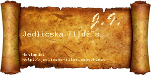 Jedlicska Illés névjegykártya